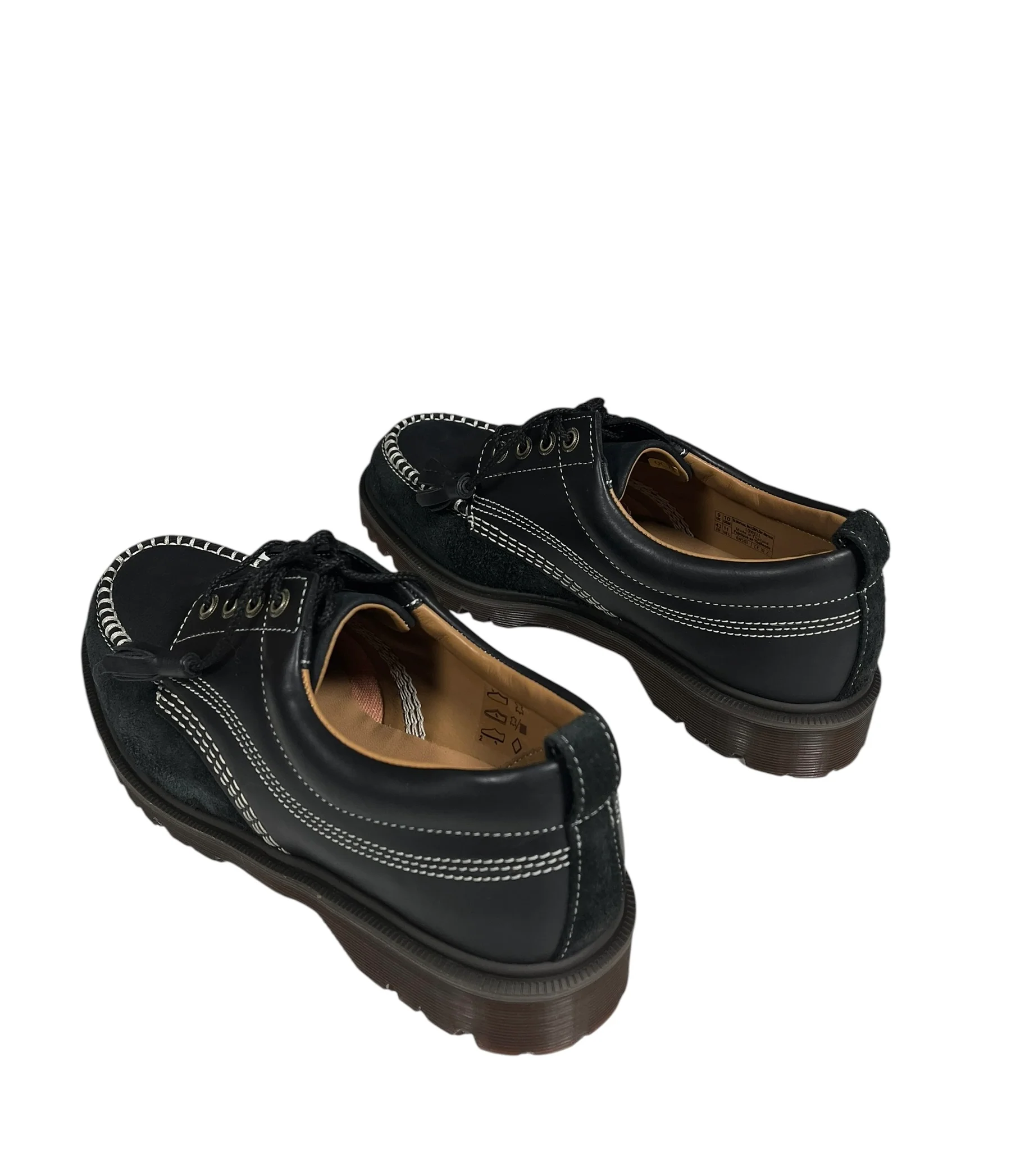 Dr. Martens Lowell Black Mixed Leather Material Moc Toe Shoe - Image 4