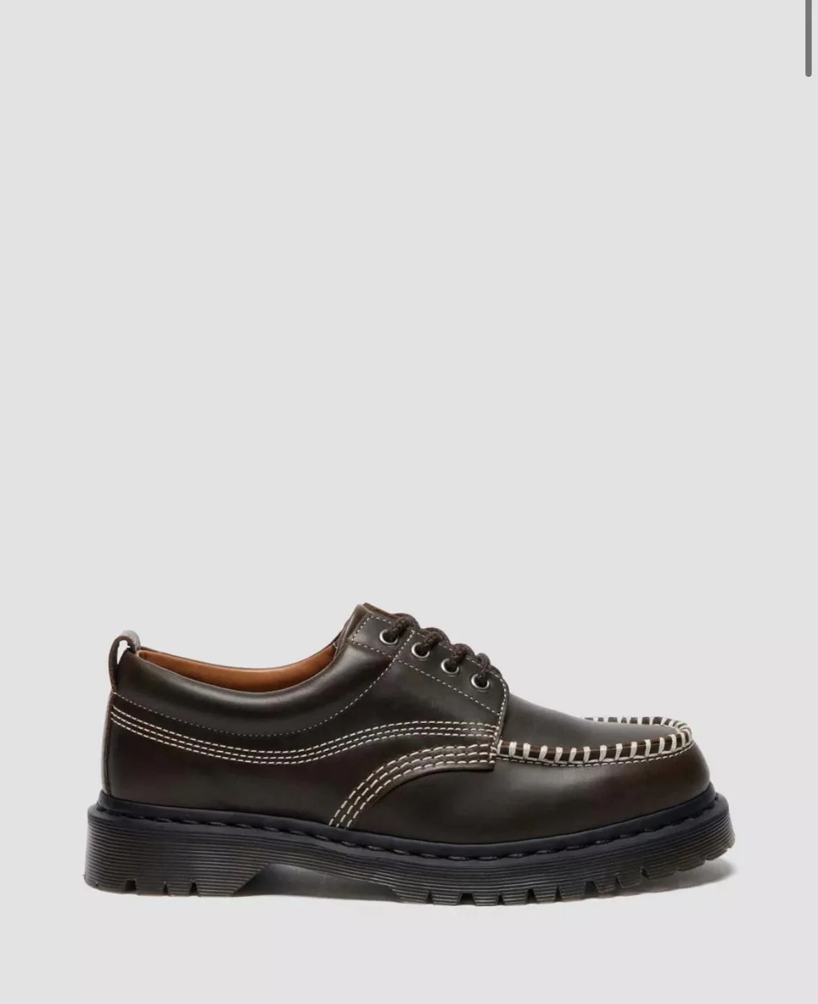 Dr. Martens Lowell Olive Orleans Moc Toe Shoe - Image 3