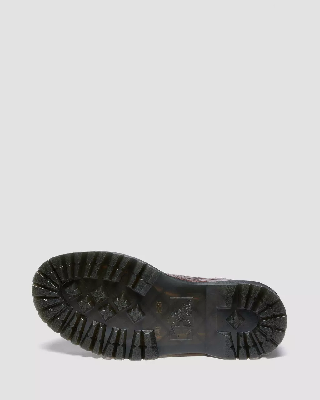 Dr. Martens Rejena Mary Jane Croc Embossed Leather Shoes - Mocha Brown - Image 8