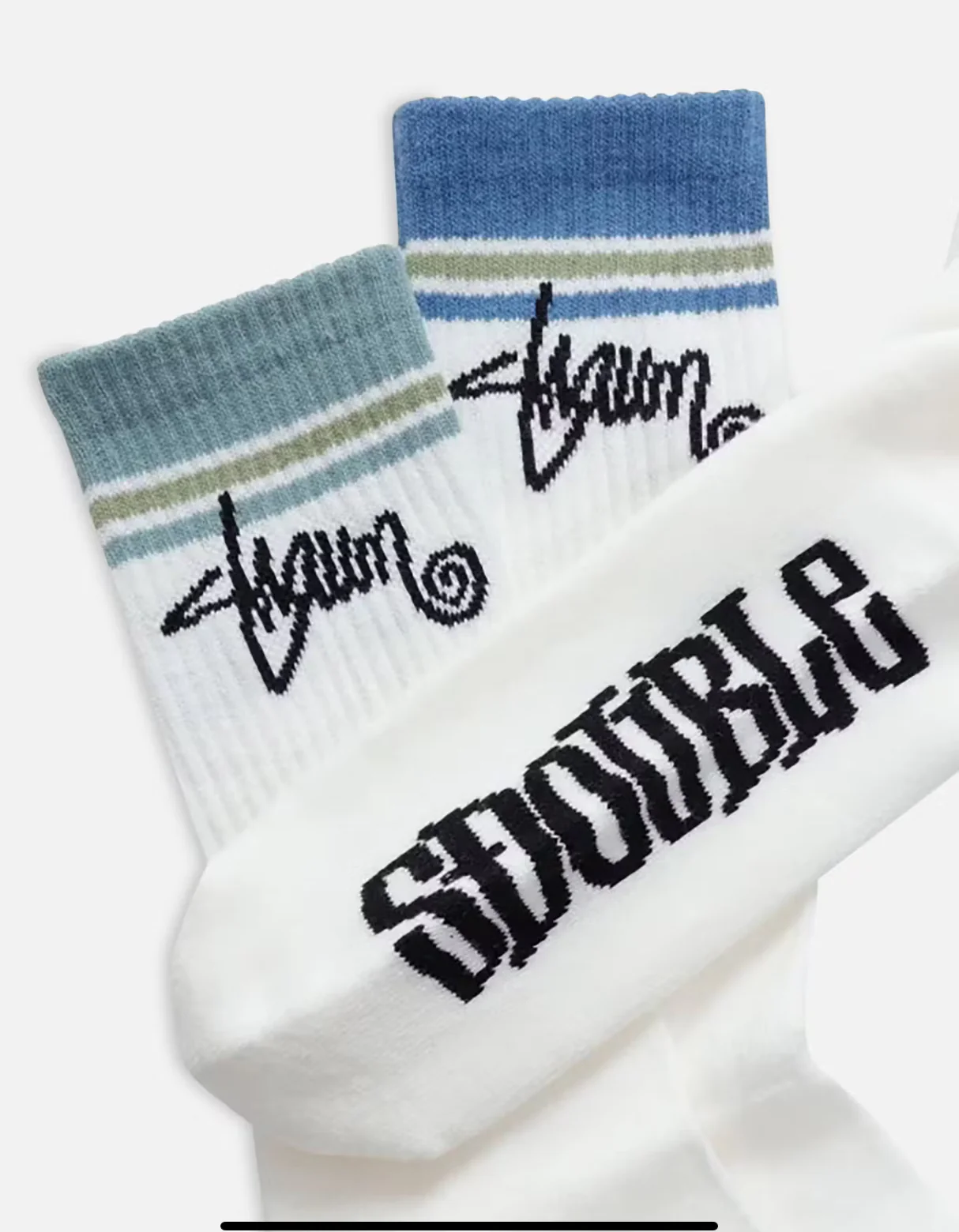 S Double White Socks 3 Pack (OSFA) - Image 3