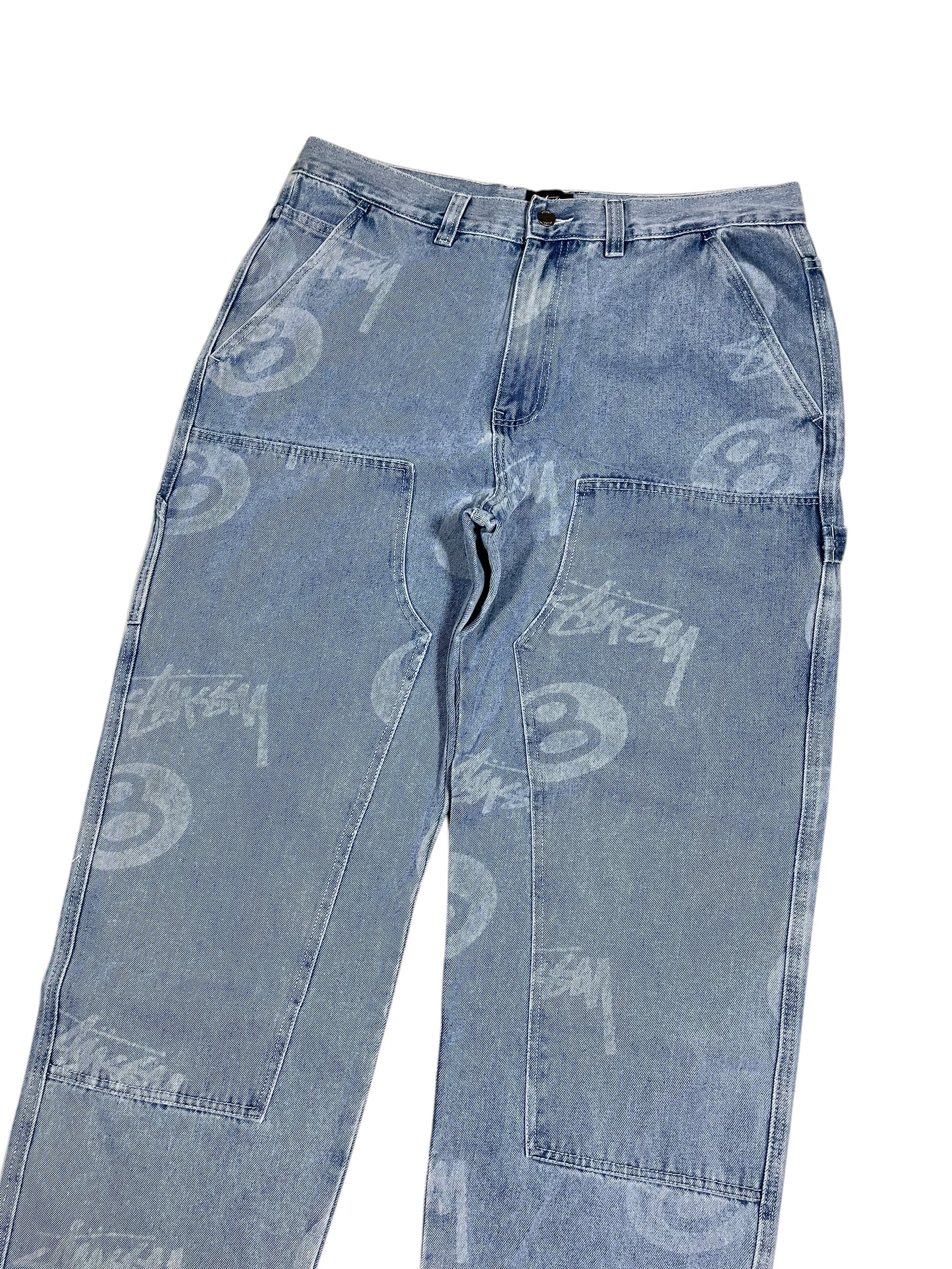 Stüssy Big Ol’ Jeans Blue Double Knee - Image 2
