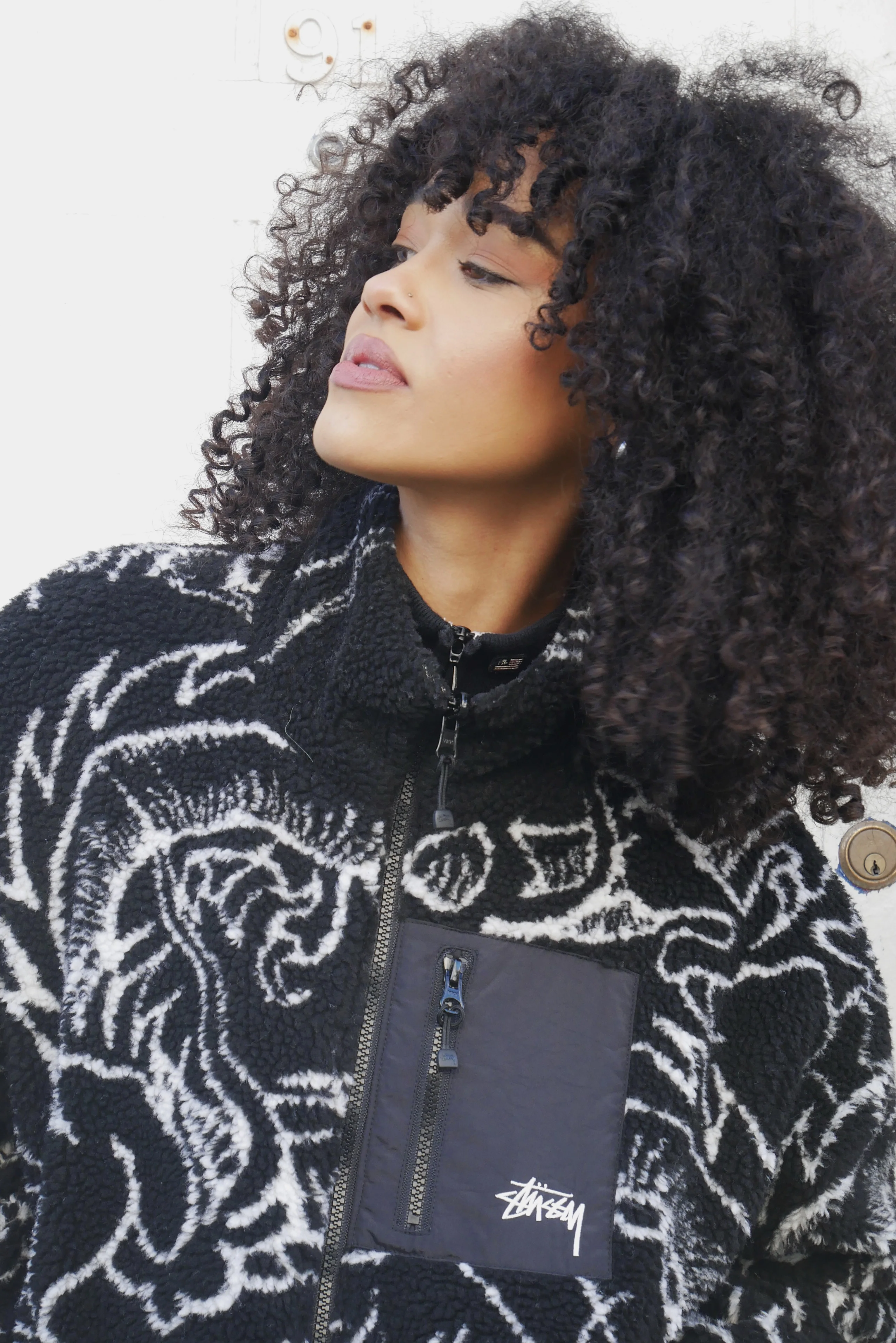 Stüssy Cropped Dragon Fleece Reversible Black - Image 3
