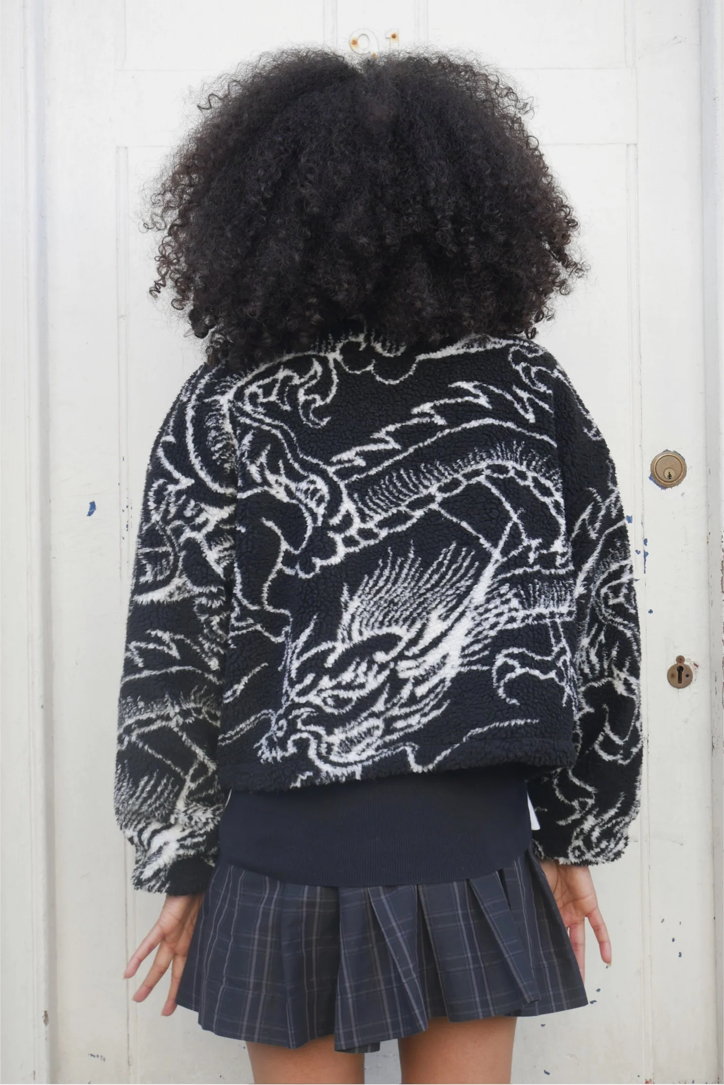 Stüssy Cropped Dragon Fleece Reversible Black - Image 5
