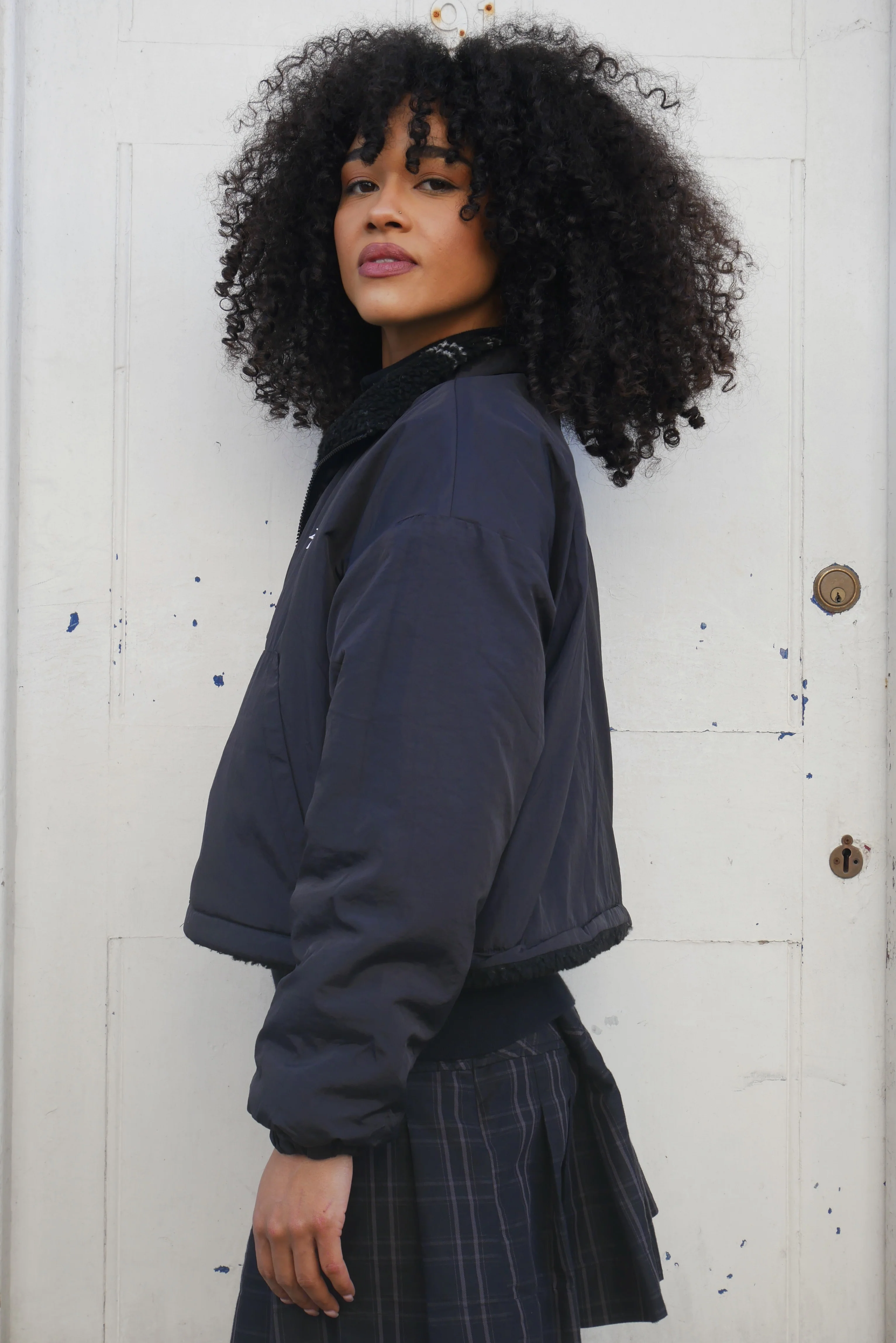 Stüssy Cropped Dragon Fleece Reversible Black - Image 8