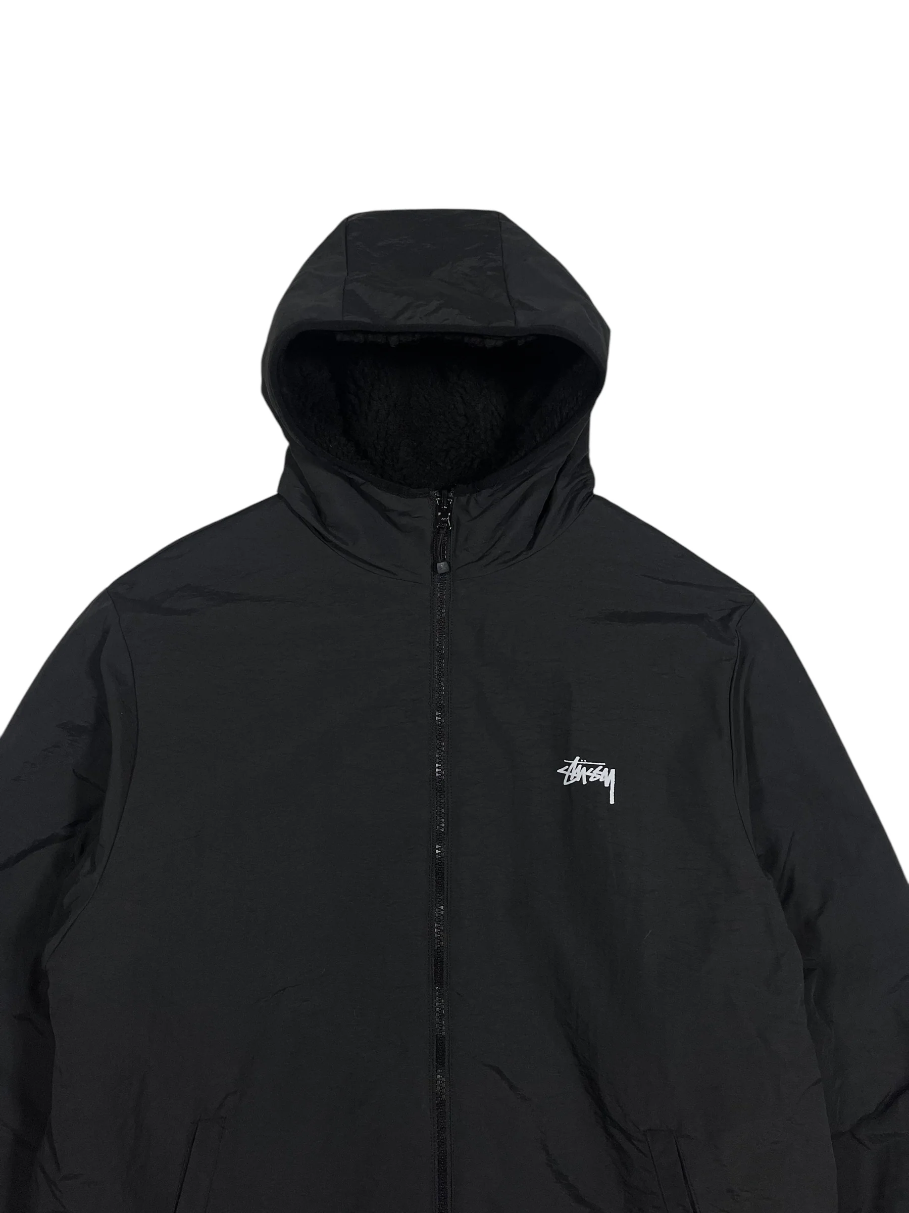 Stüssy Reversible Sherpa 8 Ball Jacket Black - Image 6